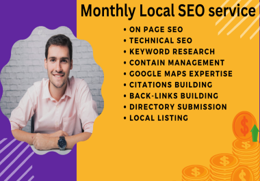 I will do monthly local SEO services for your small business