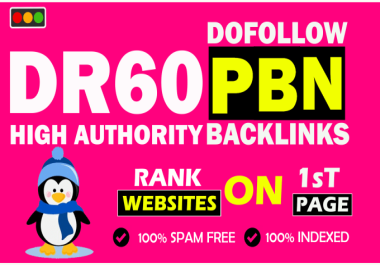 I will do high quality DR 60 seo dofollow backlinks