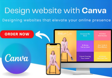 I will create responsive website by using Canva