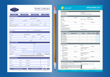 I will design fillable PDF form