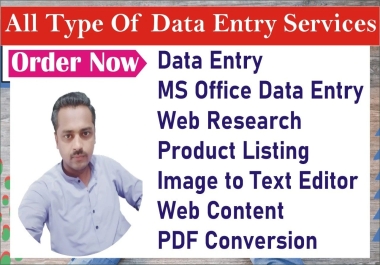 I will do accurate data entry and data research on urgent bases