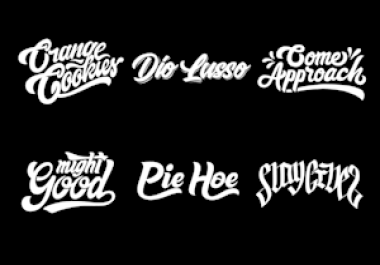 I will create Front,  Typography,  Hand writing Text Logo