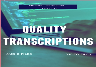 High Quality Transcription of Audio or Video Flies