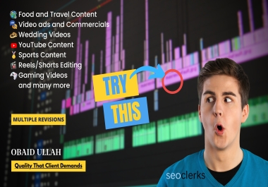 I will do professional video editing and post production as you required