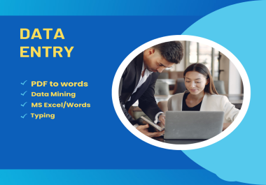 i am data entry professional and i will all type of data entry within 24 hours