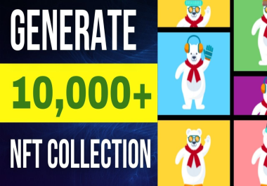 I will generate your nft collection 10k with metadata and rarity
