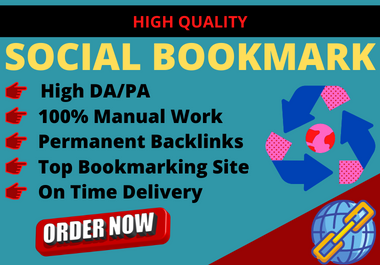 I will provide 80 social bookmarking submissions with high da backlinks