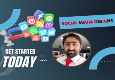 I will create social media posters,  including web banners and graphic design