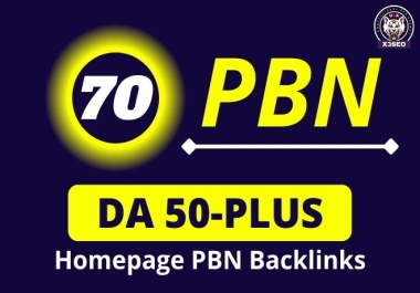 Get 70 Powerful PBN Backlinks Homepage PBN Links with DA 40 to 80 sites