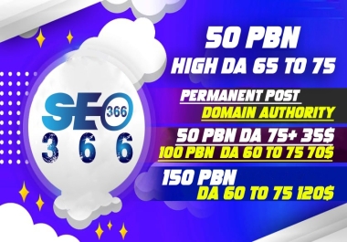 Create 50 PBN DA 65 To 75 Permanent post High Quality Domain Authority
