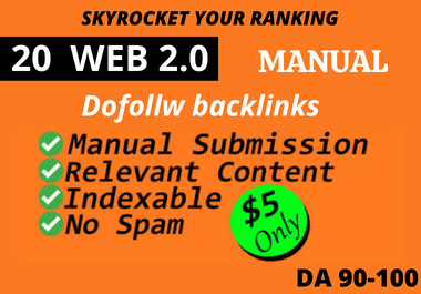 I will build Web 2 0 backlinks increase google ranking