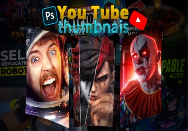 I will design amazing clickbait Thumbnails
