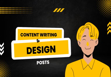 I will design social media post and write post content
