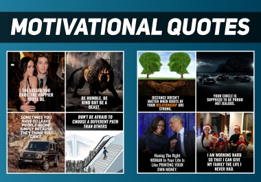 I will make inspirational and motivational quotes for instagram and facebook