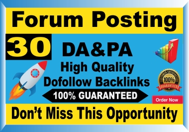 I will build 40 high quality Forum Posting SEO Backlinks for Google Ranking