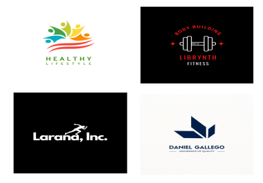 3 Concept logo for sports,  health,  gym and fitness logo in 24 hr