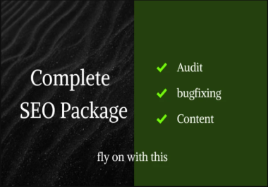 I will do complete SEO package