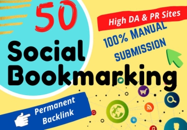 I will build 50 high quality social bookmarks backlinks