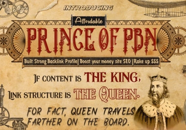 PRINCE OF PBN Top Trusted Blogs 60 PBNs DA50 to 60+ Permanent Backlinks Low Spam Sites