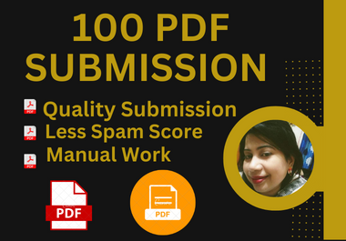 I will provide 100 pdf submission manual method backlinks