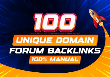 100 Forum Backlinks from Unique Domains