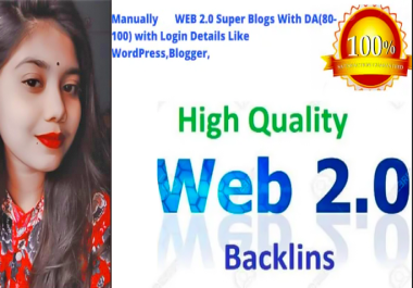 Create manually 50 high quality web 2.0 backlinks