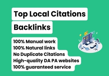 I will do 80 Top high quality Local citations backlinks