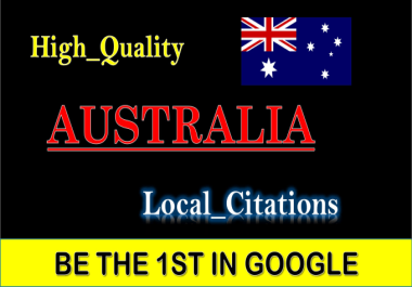 I will create 100 Australia local citations