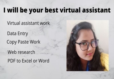 I will be your virtal assistant