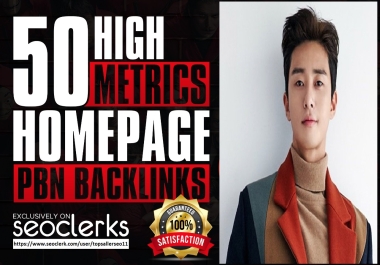 50 Homepage PBNs Permanent Backlinks Guranteed With DA50-70 Ranking Site