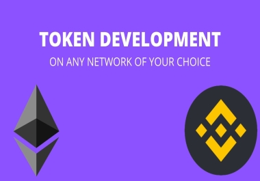 I will create erc20 token,  bep20 token creation smart contract