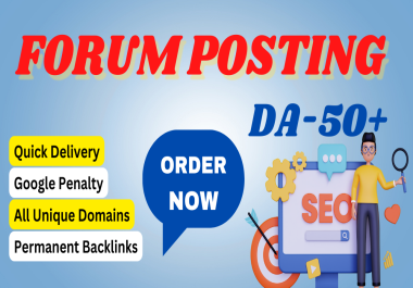 I will post 60 high quality forum posting on your forum