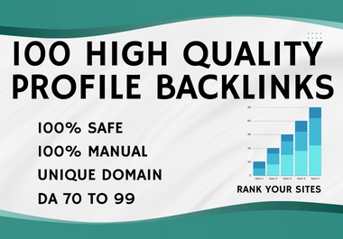 I will do 100 high authority profile backlink for your website