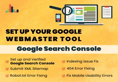 I will Set up Google Search Console and error fixing
