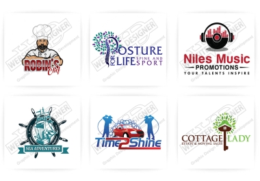 I will design 2 professional,  modern,  unique logo design