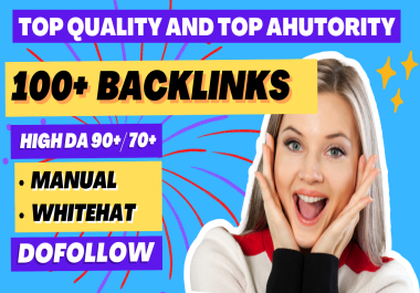 Build 100+ PREMIUM Backlinks High PA/DA TF/CF HIGH QUALITY