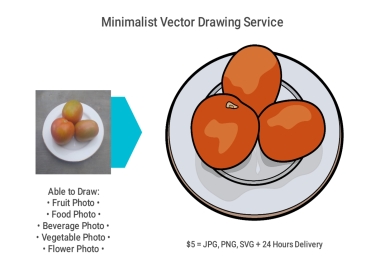I will do minimalist vector drawing