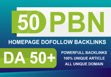 50 pbn off-page SEO 60+ DA 50+ DR Dofollow permanent backlinks