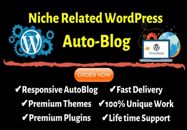 I will create an automated news website or wordpress autoblog, auto blog
