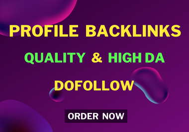 I will do 50 high da profile backlinks manually for SEO ranking