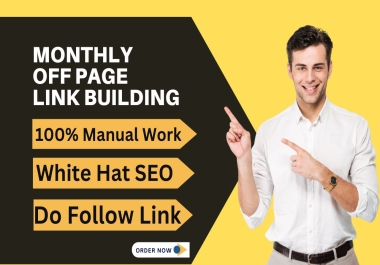 I will Do Monthly 100 Link Building Services