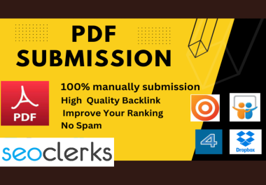 I will submit PDF/Article submission to high authority doc sharing site