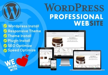 I will create Seo optimized WordPress website for you