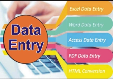 I am Data entry expert for all Services