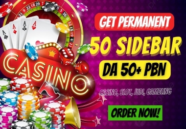 Get 50 SideBar Permanent HomePage Dofollow PBN Backlinks On DA 50+ Websites - Footer