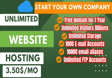 Unlimited Website Hosting With Free Domain For Year