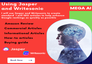 I will create SEO articles 1000 words using Jasper,  Writesonic to rapidly enhance Google ranking