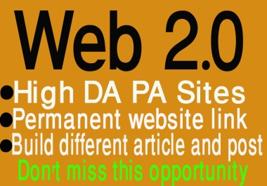40 Manually Web 2.0 Backlinks High DA PA sites