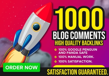 I will Do 1000 Dofollow Blog Comment Unique SEO Backlinks on High DA/PA Authority Sites