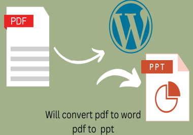 I will convert pdf to powerpoint slides in PPT or pptx format